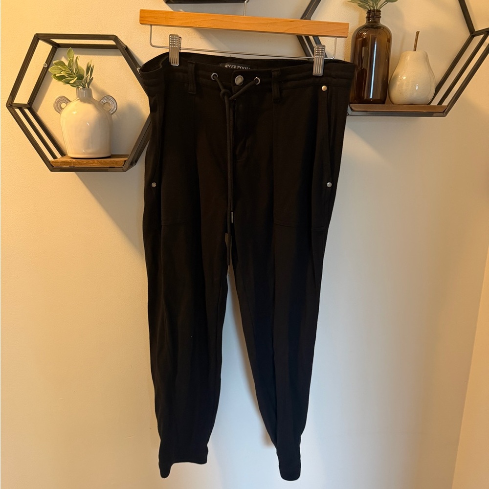Liverpool Black Pull-On Sweatpants with Drawstring